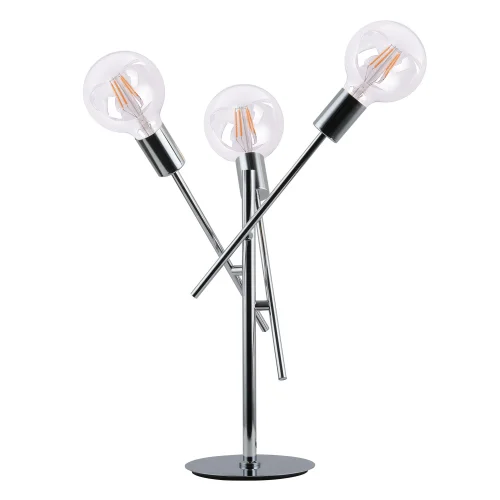 LÁMPARA DE MESA RIGEL 3 LUCES CROMO LÁMPARA DE MESA RIGEL 3 LUCES CROMO