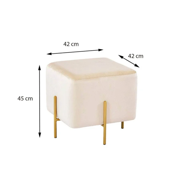 PUFF REPOSAPIES TERCIOPELO AZUL WOLK PUFF REPOSAPIES TERCIOPELO AZUL WOLK