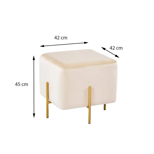 PUFF REPOSAPIES TERCIOPELO AZUL WOLK PUFF REPOSAPIES TERCIOPELO AZUL WOLK