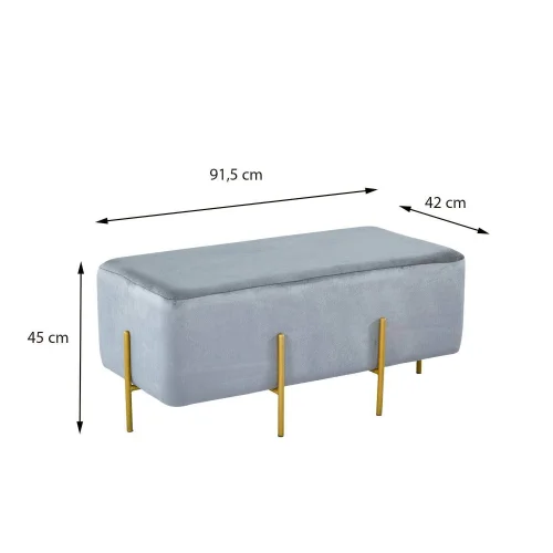 PUFF RECTANGULAR GRIS WOLK PUFF RECTANGULAR GRIS WOLK