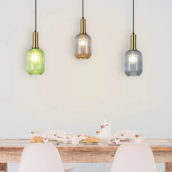 LÁMPARA DE TECHO 1 LUZ TULIPA VERDE E27 SHELBY