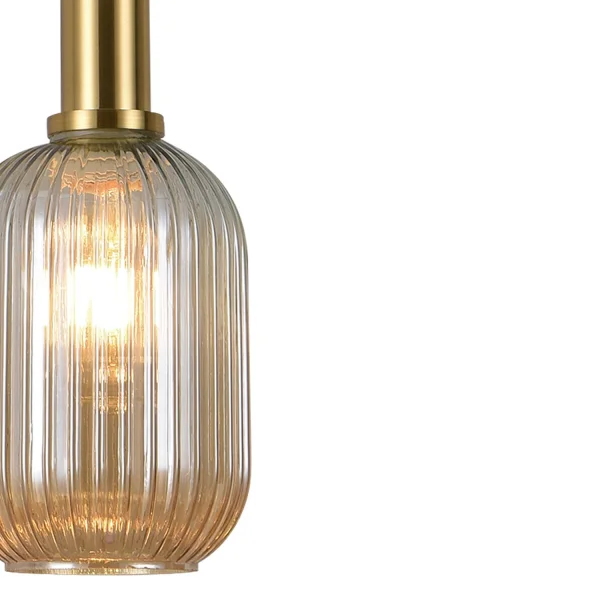 LÁMPARA DE TECHO 1 LUZ TULIPA ÁMBAR E27 SHELBY