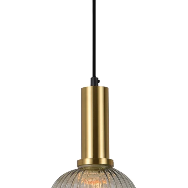 LÁMPARA DE TECHO 1 LUZ TULIPA ÁMBAR E27 SHELBY