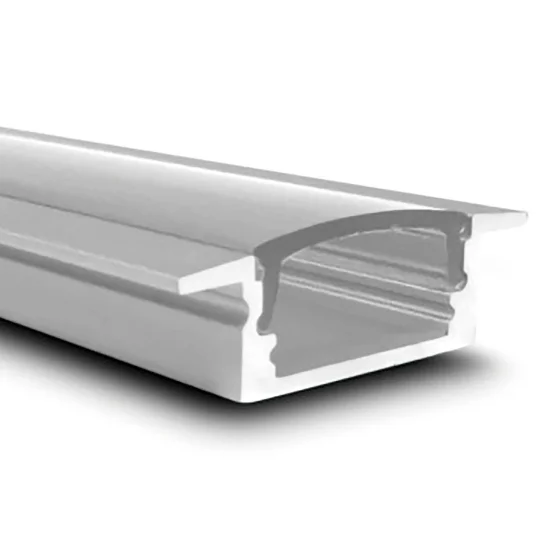PERFIL ALUMINIO PARA TIRA LED EMPOTRABLE C/TAPA TRANSPARENTE 17x7,2mm 2
