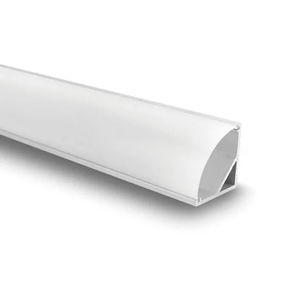 PERFIL ALUMINIO PARA TIRA LED C/TAPA MATE PARA RINCÓN 16,3x16,3mm 2