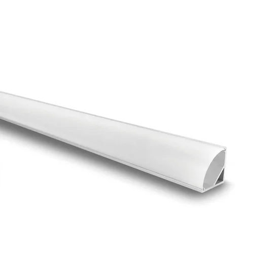 PERFIL ALUMINIO PARA TIRA LED C/TAPA MATE PARA RINCÓN 16,3x16,3mm