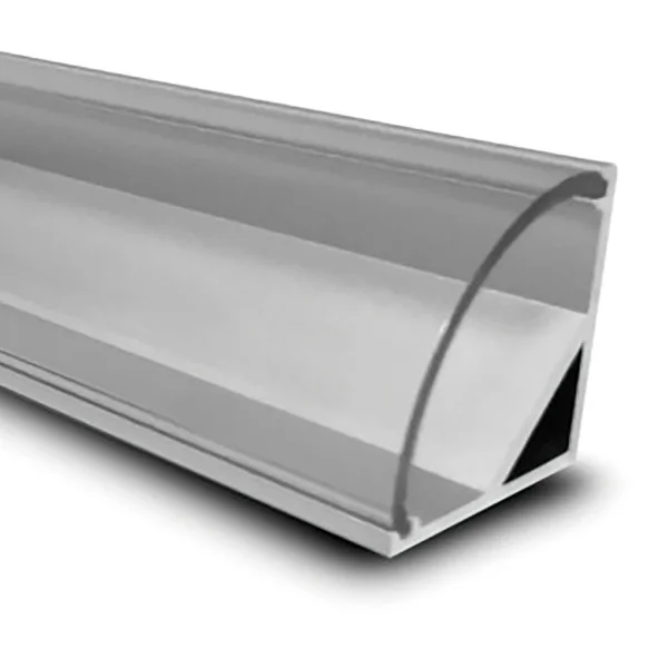 PERFIL ALUMINIO PARA TIRA LED C/TAPA TRANSPARENTE PARA RINCÓN 16,3x16,3mm PERFIL ALUMINIO PARA TIRA LED C/TAPA TRANSPARENTE PARA RINCÓN 16,3x16,3mm