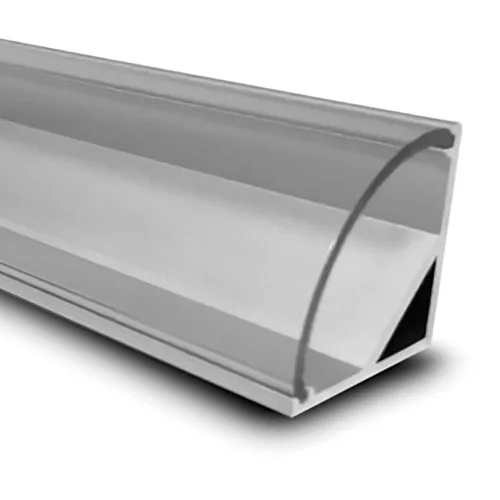PERFIL ALUMINIO PARA TIRA LED C/TAPA TRANSPARENTE PARA RINCÓN 16,3x16,3mm PERFIL ALUMINIO PARA TIRA LED C/TAPA TRANSPARENTE PARA RINCÓN 16,3x16,3mm