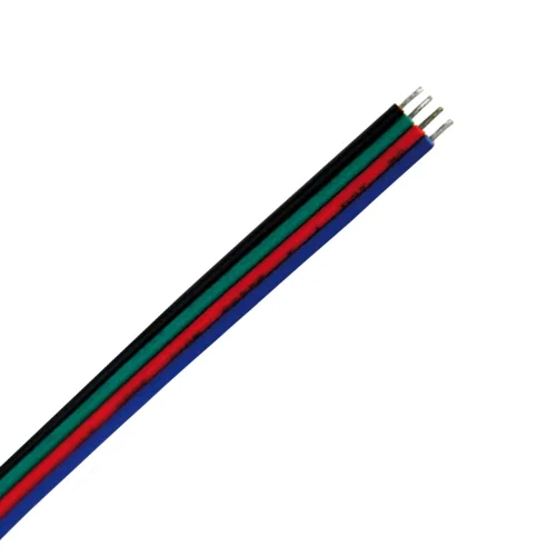 CABLES DE CONEXIÓN RGB NEGRO, ROJO, VERDE Y AZUL PARA TIRA LED