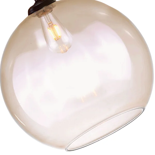 LÁMPARA DE TECHO LOGAN CRISTAL ÁMBAR