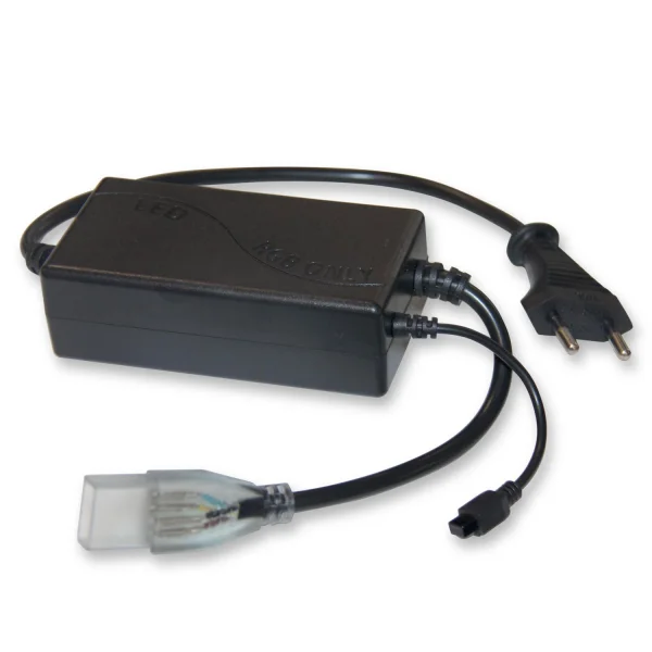 RECTIFICADOR DE CORRIENTE A 220 V CON ENCHUFE RGB HASTA 50M CON MANDO A DISTANCIA