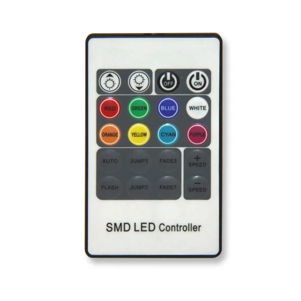 RECTIFICADOR DE CORRIENTE A 220 V CON ENCHUFE RGB HASTA 50M CON MANDO A DISTANCIA