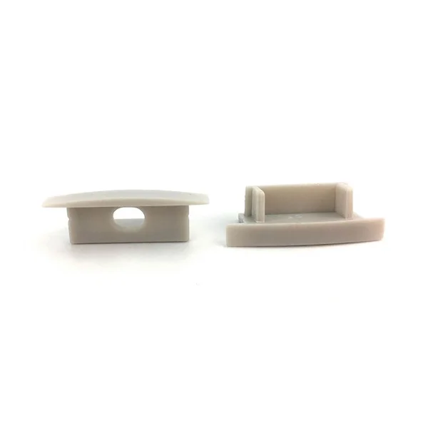 TAPA CON AGUJERO PARA PERFIL EMPOTRABLE 2,5 CM GRIS