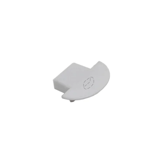 TAPA CON AGUJERO PARA PERFIL EMPOTRABLE 2,5 CM GRIS