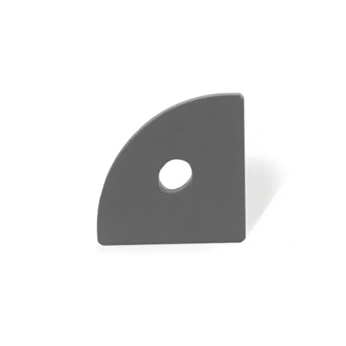 TAPA CON AGUJERO PARA PERFIL ESQUINERO 90º GRIS