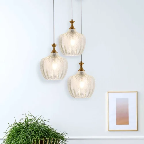 LÁMPARA DE TECHO CRISTAL BLANCO Ø 26 CM ROGAN