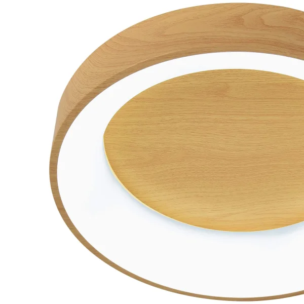 PLAFÓN LED 64 W REGULABLE CON MANDO IMITACIÓN MADERA HARALD