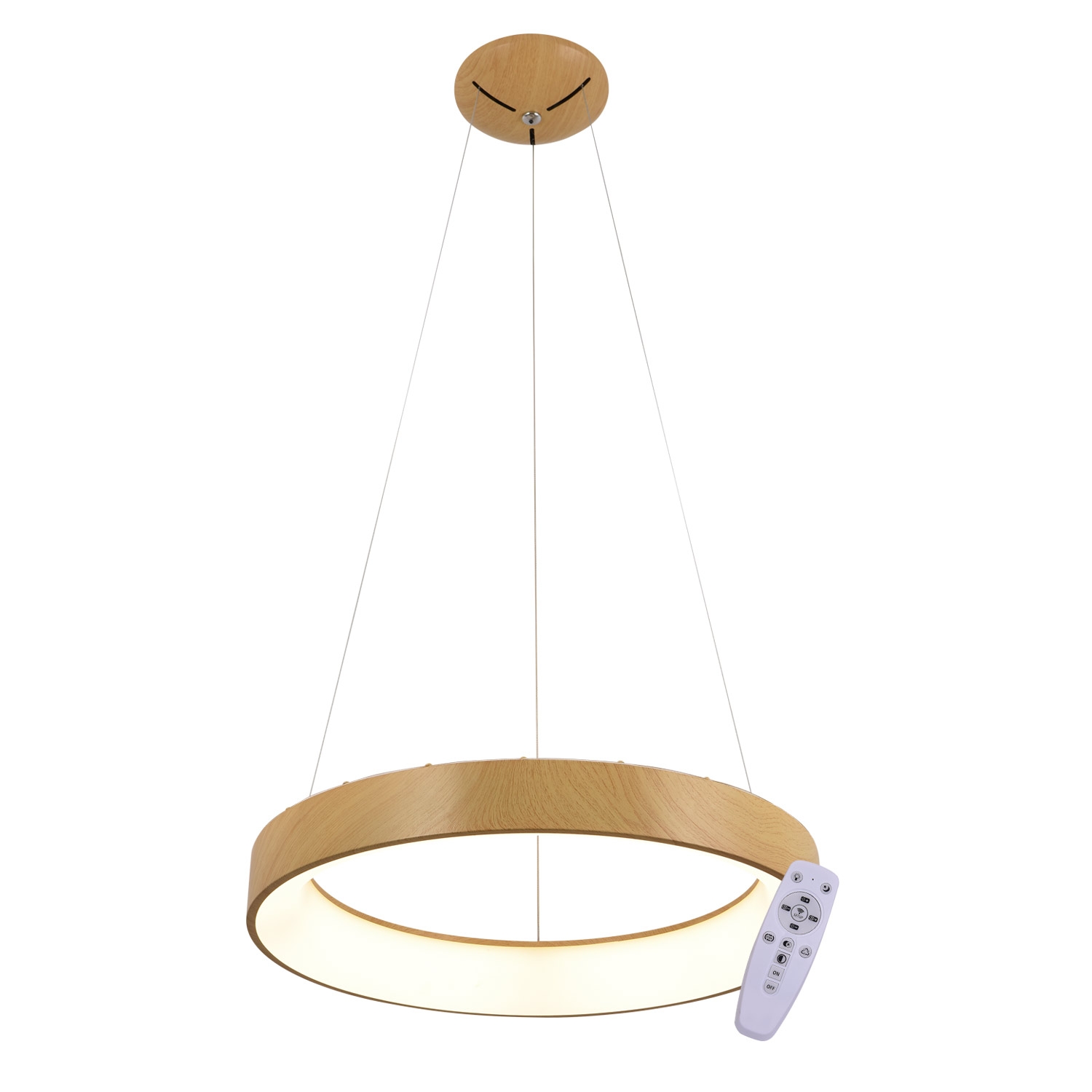 fósil Pico Cambio Lámpara De Techo Led 96 W Regulable Con Mando Imitación Madera Harald |  Lámparas e iluminación Lúzete