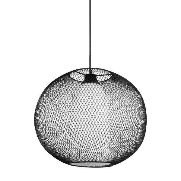 LÁMPARA DE TECHO DE METAL REJILLA NEGRO IDRIS
