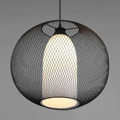 LÁMPARA DE TECHO DE METAL REJILLA NEGRO IDRIS