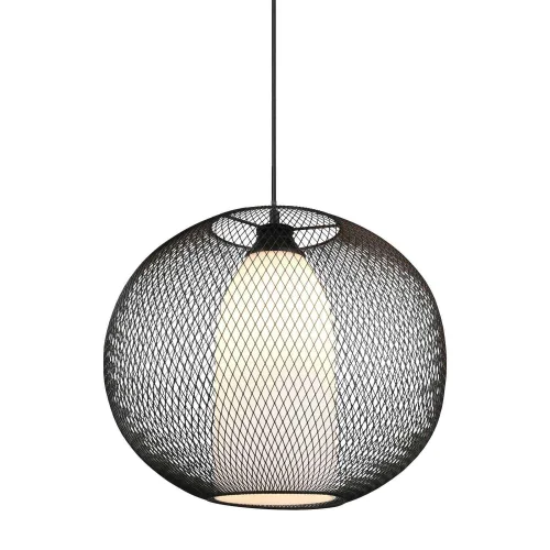 LÁMPARA DE TECHO DE METAL REJILLA NEGRO IDRIS