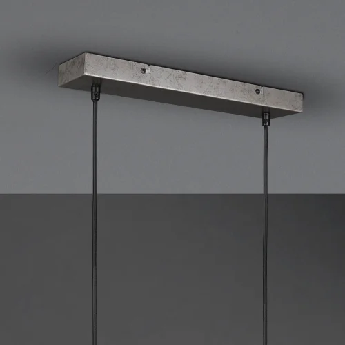 LÁMPARA DE TECHO 4 LUCES DE METAL NÍQUEL ANTIGUO NIELS