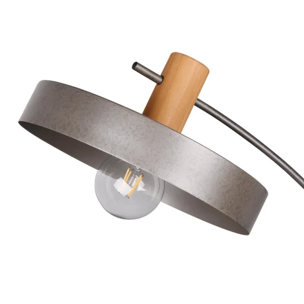 LÁMPARA DE PIE METAL NÍQUEL ANTIGUO NIELS