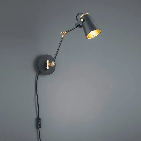 APLIQUE DE PARED METAL NEGRO E14 QUILES