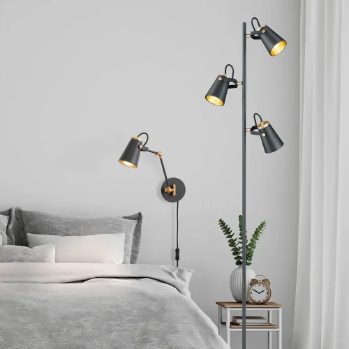 APLIQUE DE PARED METAL NEGRO E14 QUILES