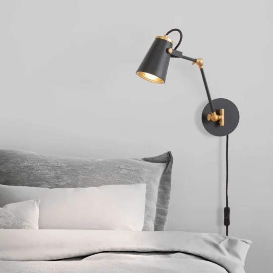 APLIQUE DE PARED METAL NEGRO E14 QUILES