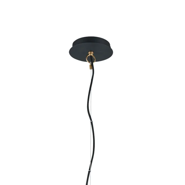 LÁMPARA DE TECHO 6 LUCES METAL NEGRO E14 QUILES