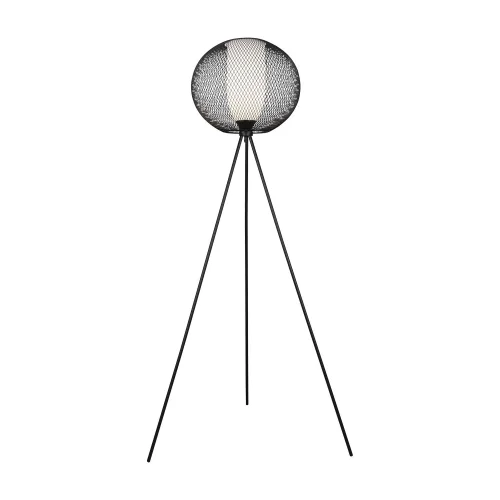 LÁMPARA DE PIE DE METAL REJILLA NEGRO IDRIS