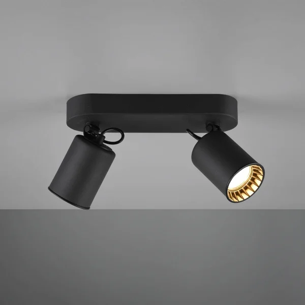 FOCO 2 LUCES METAL NEGRO GU10 WERNER