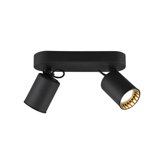 FOCO 2 LUCES METAL NEGRO GU10 WERNER