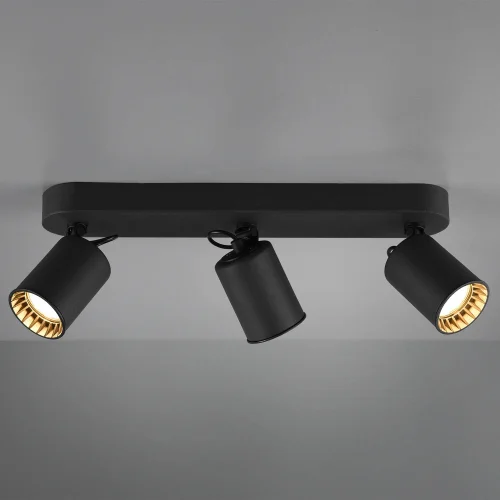 FOCO 3 LUCES METAL NEGRO GU10 WERNER