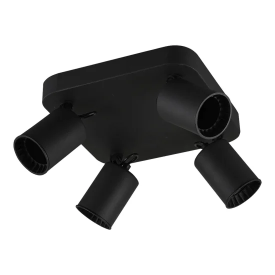 FOCO 4 LUCES METAL NEGRO GU10 WERNER 2