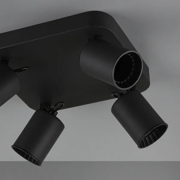 FOCO 4 LUCES METAL NEGRO GU10 WERNER FOCO 4 LUCES METAL NEGRO GU10 WERNER