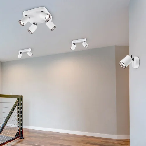 FOCO 4 LUCES METAL BLANCO GU10 WERNER FOCO 4 LUCES METAL BLANCO GU10 WERNER