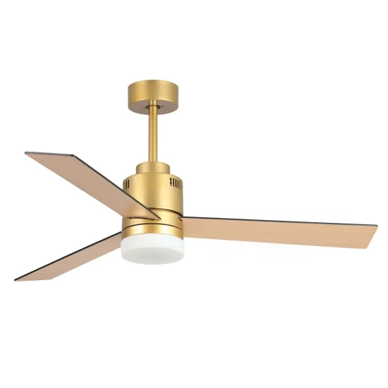 VENTILADOR DE TECHO LED 18W REGULABLE ORO NEGRO/HAYA GODRIC
