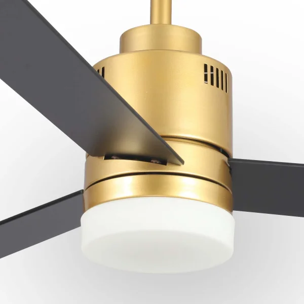 VENTILADOR DE TECHO LED 18W REGULABLE ORO NEGRO/HAYA GODRIC VENTILADOR DE TECHO LED 18W REGULABLE ORO NEGRO/HAYA GODRIC