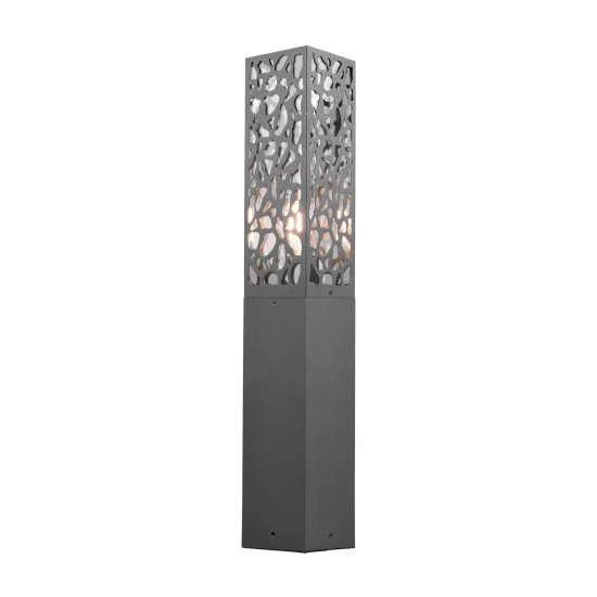 BALIZA EXTERIOR ACERO ANTRACITA E27 IP44 60 CM JACARANDA 2