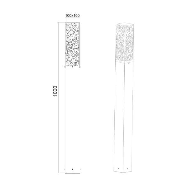 BALIZA EXTERIOR ACERO ANTRACITA E27 IP44 100 CM JACARANDA BALIZA EXTERIOR ACERO ANTRACITA E27 IP44 100 CM JACARANDA