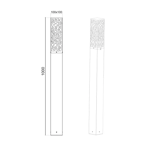 BALIZA EXTERIOR ACERO ANTRACITA E27 IP44 100 CM JACARANDA BALIZA EXTERIOR ACERO ANTRACITA E27 IP44 100 CM JACARANDA
