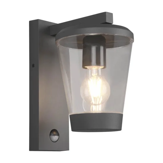 APLIQUE EXTERIOR ANTRACITA E27 IP44 C/SENSOR LOTUS