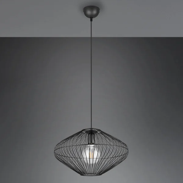 LÁMPARA DE TECHO METAL NEGRO E27 LILJA