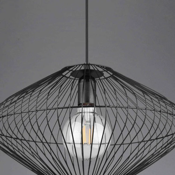 LÁMPARA DE TECHO METAL NEGRO E27 LILJA