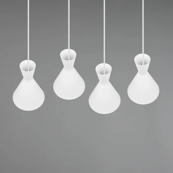 LÁMPARA DE TECHO 4 LUCES CINTIA METAL BLANCO E27