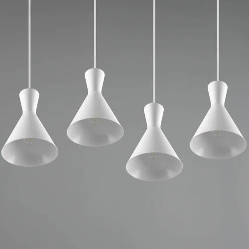 LÁMPARA DE TECHO 4 LUCES CINTIA METAL BLANCO E27