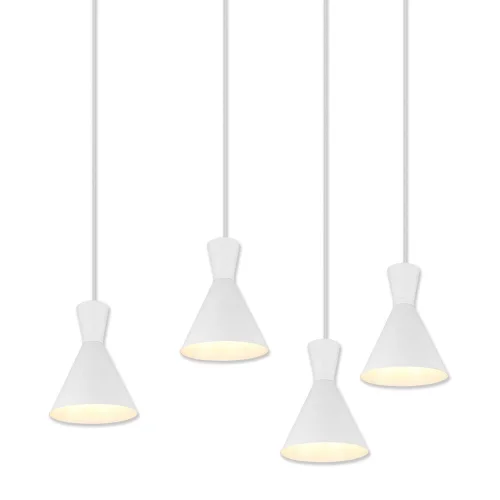 LÁMPARA DE TECHO 4 LUCES CINTIA METAL BLANCO E27