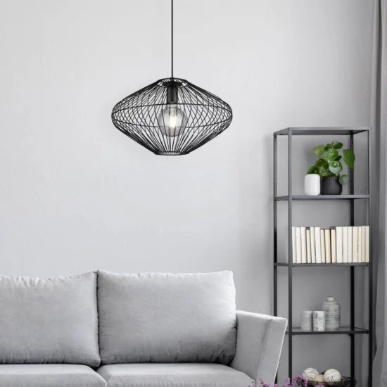 LÁMPARA DE TECHO METAL NEGRO E27 LILJA